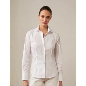 Figaret Paris Fitted White Anais Shirt Sz 10